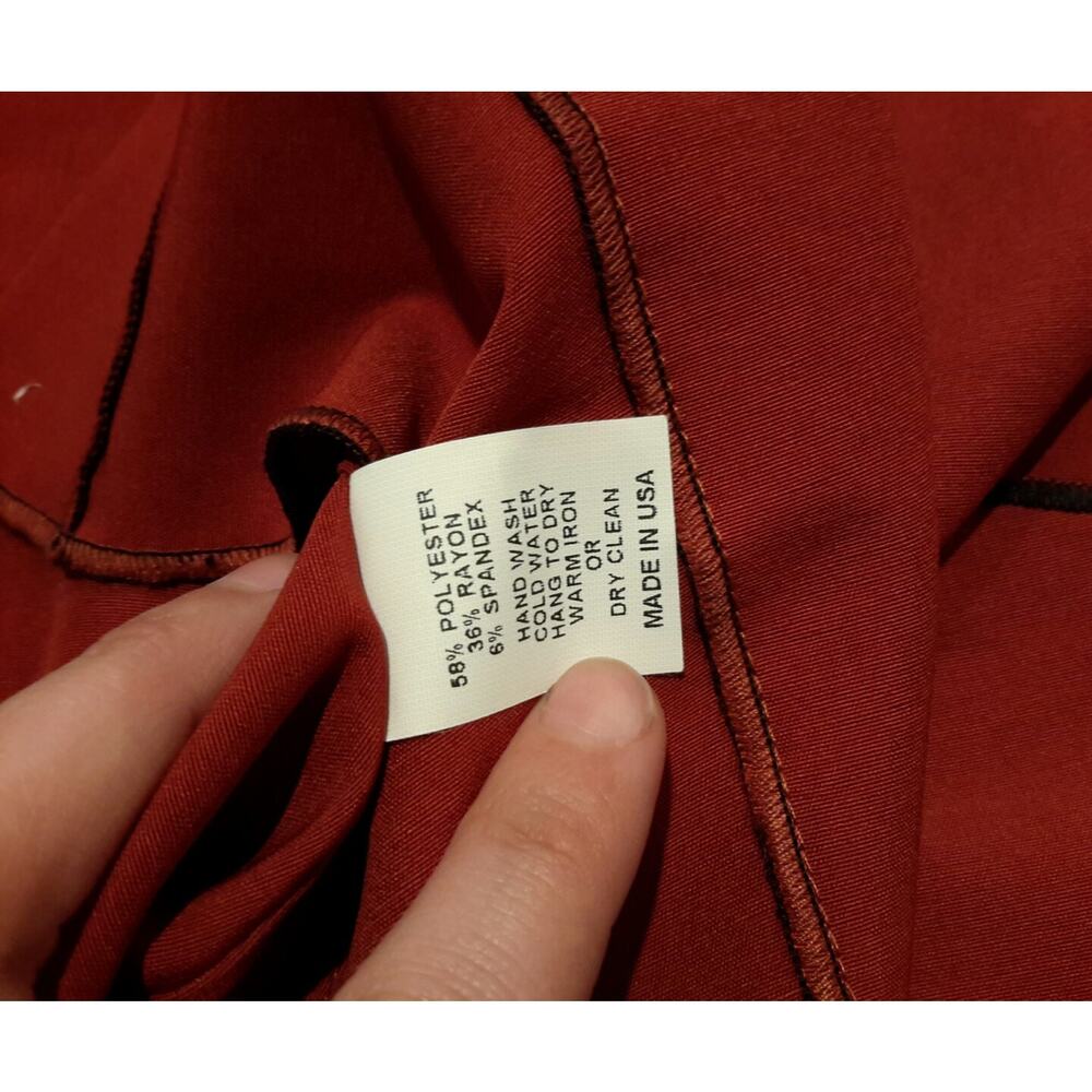 NEW womens XIAO 1503 Monica Jacket RUST red orange Size L Large USA - Picture 7 of 7